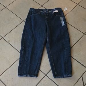 Old Navy Relaxed Fit Dark Blue Jeans for Women
